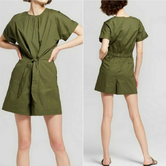 Mossimo Supply Co. Pants - Mossimo Supply Co. Olive Green Romper with Pockets